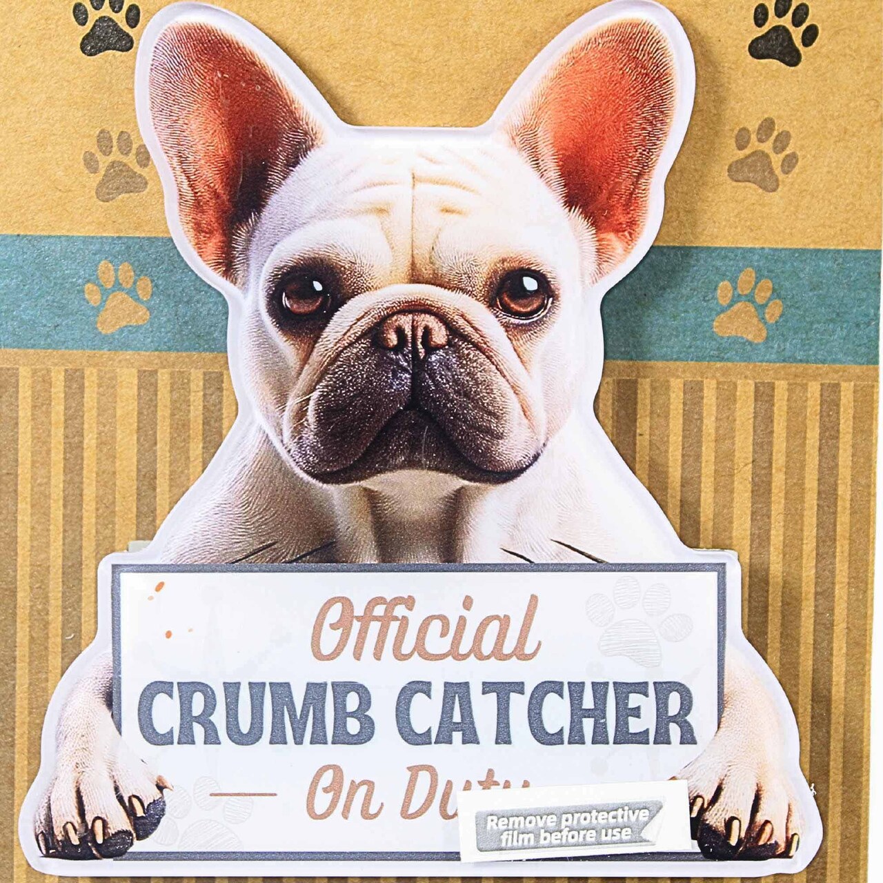 E & S Imports 4.0 Inch White French Bulldog Chip Clip Everyday Chip Clip , Magnetic Fridge Clip